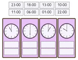 Vorschau - Arbeitsblätter - 12 Karteikarten Uhrzeit, Ganze Stunden für 1. und 2. Kl - Seite 2