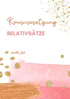 Vorschau - Arbeitsblätter - Kommasetzung Relativsätze - Deckblatt