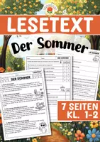 Vorschau - Arbeitsblätter - Lesetext - Der Sommer (Klasse 1-2) - Deckblatt