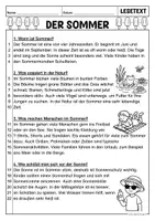 Vorschau - Arbeitsblätter - Lesetext - Der Sommer (Klasse 1-2) - Seite 2