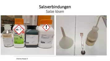 Vorschau - Arbeitsblätter - Arbeitsmaterial: Lösen von Salzen / Kältekompresse (bearbeitbar) - Deckblatt