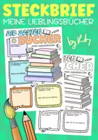 Vorschau - Arbeitsblätter - Meine Lieblingsbücher - Steckbrief Reflexion Lesen - Ideen für den Schulstart - Deckblatt