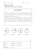 Vorschau - Arbeitsblätter - Englischtest time / Uhrzeiten - Seite 3