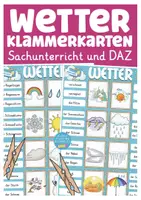 Vorschau - Spiele - Wetter Klammerkarten Deutsch Deutsch als Zweitsprache - Deckblatt
