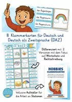 Vorschau - Spiele - Wetter Klammerkarten Deutsch Deutsch als Zweitsprache - Seite 1