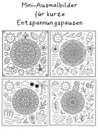 Vorschau - Mal- und Bastelvorlagen - Sommer Mini-Mandalas - Seite 1