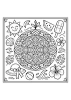 Vorschau - Mal- und Bastelvorlagen - Sommer Mini-Mandalas - Seite 3