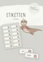 Vorschau - Bildkarten - Etiketten für die Otterklasse (grau/beige) - Deckblatt