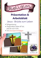 Vorschau - Arbeitsblätter - Was bedeutet Ostern für mich? Jesus, die Brücke zum Leben - Deckblatt