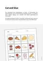 Vorschau - Arbeitsblätter - Pizza: Cut and Glue (Englisch) - Seite 1