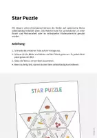 Vorschau - Stationenlernen - Pizza: Star Puzzle (Englisch) - Seite 1