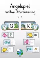 Vorschau - Spiele - auditive Differenzierung G - K (Angelspiel) - Deckblatt