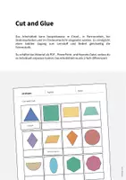 Vorschau - Arbeitsblätter - 2D Shapes: Cut and Glue (Englisch) - Seite 1