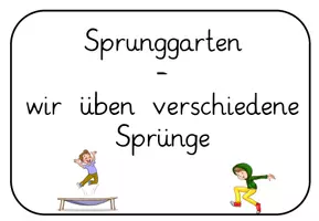 Vorschau - Unterrichtsreihen - Sport: Materialpaket zum Thema Springen in Klasse 1 und 2 - Seite 1