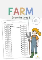 Vorschau - Arbeitsblätter - Farm: Draw the lines 3 (Englisch) - Deckblatt