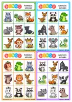 Vista previa - Juegos / Gamificación - Bingo de Animales Salvajes y Domésticos - página 3