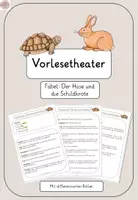 Vorschau - Arbeitsblätter - Vorlesetheater Fabel: Der Hase und die Schildkröte - differenzierte Rollen - Deckblatt