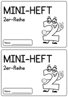 Vorschau - Arbeitsblätter - Einmaleins Miniheft: 2er Reihe (Mathe Klasse 2) - Seite 1