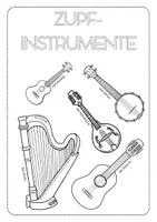 Vorschau - Arbeitsblätter - Ausmalbilder Zupfinstrumente | Instrumente, Saiteninstrumente Poster - Seite 2