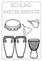 Vorschau - Arbeitsblätter - Ausmalbilder Schlaginstrumente 2 | Instrumente Poster - Seite 3