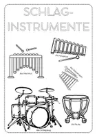 Vorschau - Arbeitsblätter - Ausmalbilder Schlaginstrumente 1 | Instrumente Poster - Seite 3