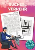 Vorschau - Arbeitsblätter - Suchsel Verkehr, Arbeitsblatt Wortschatztraining DaZ - Deckblatt
