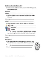Vorschau - Arbeitsblätter - Sachaufgaben Übung, Vorbereitung und TÜ sowie Verdoppeln, Halbieren - Seite 1