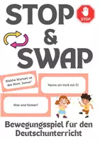 Vorschau - Spiele - Stop and Swap Deutsch Grundschule Spiel - Deckblatt