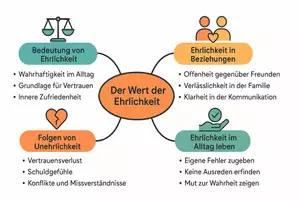 Vorschau - Arbeitsblätter - Arbeitsblatt "Der Wert der Ehrlichkeit" + interaktive Lösung & MP3 + Mindmap + Infografik - Seite 3