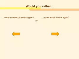 Vorschau - Präsentationen/Tafelbilder - Speaking, Englisch, Oberstufe, Spiel, Would you rather, Personality and Everyday life - Seite 3