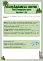 Vorschau - Arbeitsblätter - Gemäßigte Zone - Ein Klimadiagramm auswerten - Seite 1