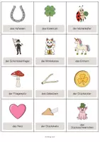 Vorschau - Mal- und Bastelvorlagen - Lucky Symbols: Vocabulary Cards (Englisch) - Seite 2