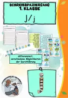 Vorschau - Arbeitsblätter - Schreibspaziergang J/j – Lesen und Schreiben in Bewegung (1. Klasse) - Deckblatt