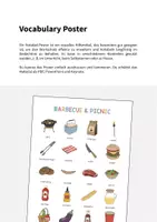 Vorschau - Poster - Barbecue & Picnic: Vocabulary Poster (Englisch) - Seite 1