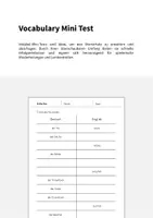 Vorschau - Arbeitsblätter - In the Sea: Vocabulary Mini Test (Englisch) - Seite 1
