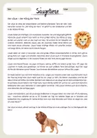Vorschau - Arbeitsblätter - Säugetiere - Der Löwe + Steckbrief - Deckblatt