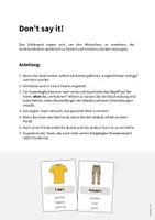 Vorschau - Spiele - Clothes / Kleidung: Don’t say it! (Spiel für den Englischunterricht) - Seite 1