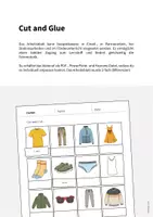 Vorschau - Mal- und Bastelvorlagen - Clothes / Kleidung: Cut and Glue (Arbeitsblatt für den Englischunterricht) - Seite 1