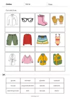 Vorschau - Mal- und Bastelvorlagen - Clothes / Kleidung: Cut and Glue (Arbeitsblatt für den Englischunterricht) - Seite 3