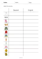 Vorschau - Arbeitsblätter - Clothes / Kleidung: Vocabulary Worksheet 3 (Arbeitsblatt für den Englischunterricht) - Seite 3