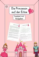 Vorschau - Arbeitsblätter - Die Prinzessin auf der Erbse - Lesetext & Aufgaben - Leseverständnis - Märchen - Deckblatt