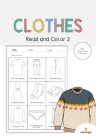 Vorschau - Arbeitsblätter - Clothes / Kleidung: Read and Color 2 (Arbeitsblatt für den Englischunterricht) - Deckblatt