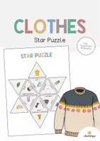Vorschau - Stationenlernen - Clothes / Kleidung: Star Puzzle (Spiel für den Englischunterricht) - Deckblatt