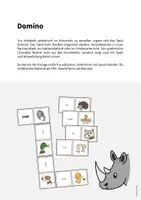 Vorschau - Stationenlernen - Animal Body Parts: Domino (Englisch) - Seite 1