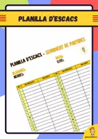 Vista previa - Para docentes: organización, planificación y formación - Planilla seguiment Partida Escacs - Portada