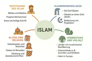 Vorschau - Arbeitsblätter - Arbeitsblatt "Islam" + Onlineübung & MP3 + Mindmap + Infografik - Seite 2