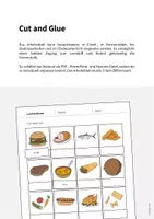 Vorschau - Arbeitsblätter - Lunch & Dinner: Cut and Glue (Englisch) - Seite 1