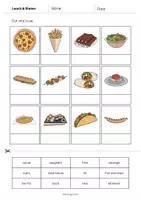 Vorschau - Arbeitsblätter - Lunch & Dinner: Cut and Glue (Englisch) - Seite 3