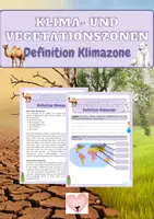 Vorschau - Arbeitsblätter - Klima- und Vegetationszonen - Definition Klimazone - Deckblatt