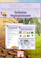 Vorschau - Arbeitsblätter - Klima- und Vegetationszonen - Definition Vegetationszone - Deckblatt